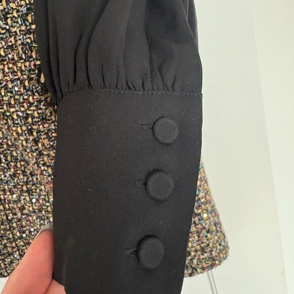 Cinq à Sept Florianna Mini Dress Confetti Tweed Long Sleeves Sz 4 - Picture 6 of 9